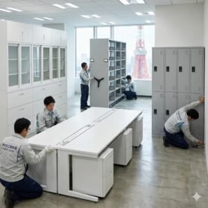 【草津】半導体工場用帯電防止スチールラッククリーン